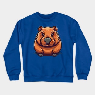 Fluffy cute capybara Crewneck Sweatshirt